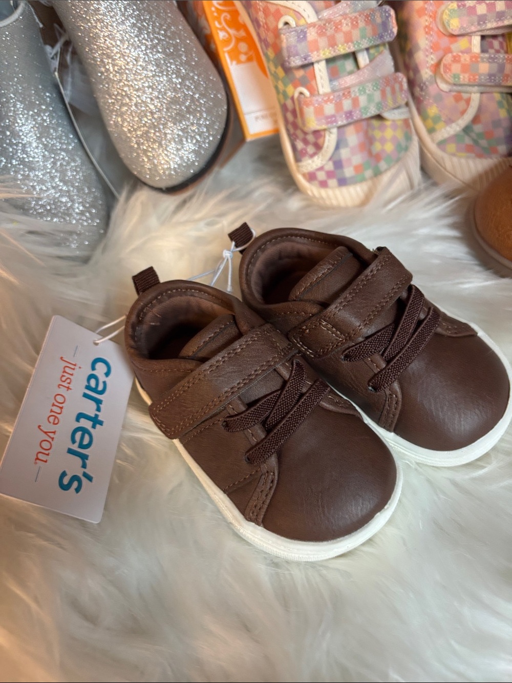 Carter's Brown Toddler Sneakers with White Soles